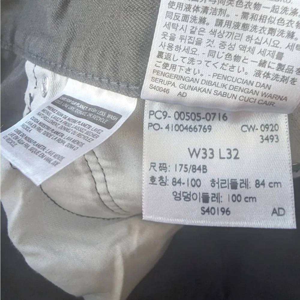 Levi's 505 Black Straight Jeans Waist 33